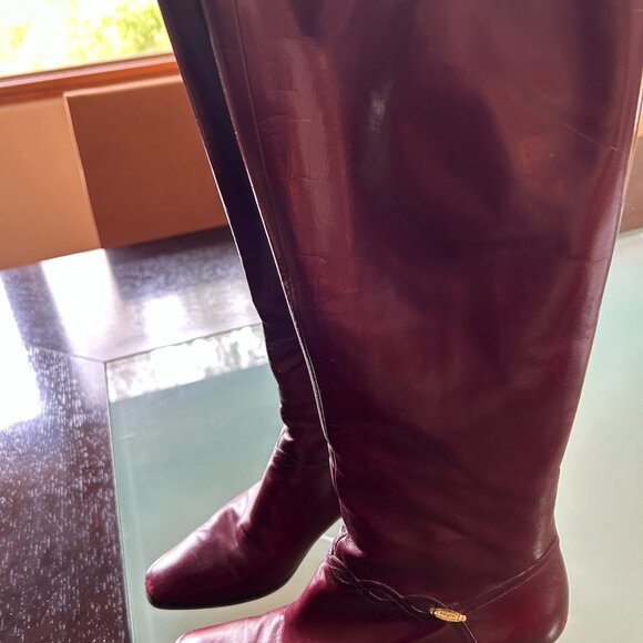 Salvatore Ferragamo Boot Macroon High Heel - Size 6AAAA - Picture 3 of 4